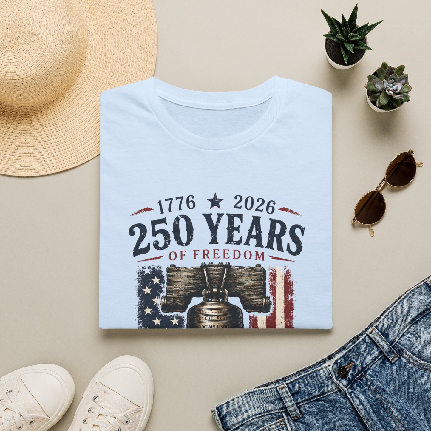250 Years of Freedom T-Shirt — 1776–2026 Liberty Celebration Tee