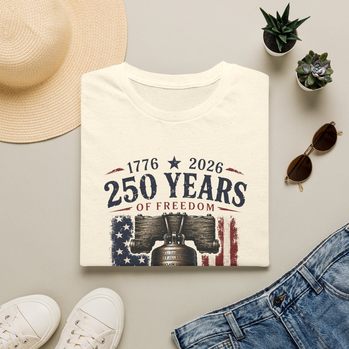 250 Years of Freedom T-Shirt — 1776–2026 Liberty Celebration Tee
