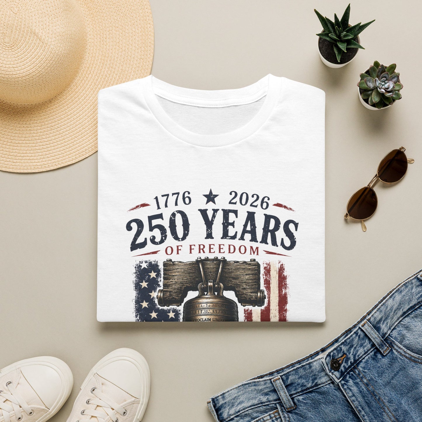 250 Years of Freedom T-Shirt — 1776–2026 Liberty Celebration Tee
