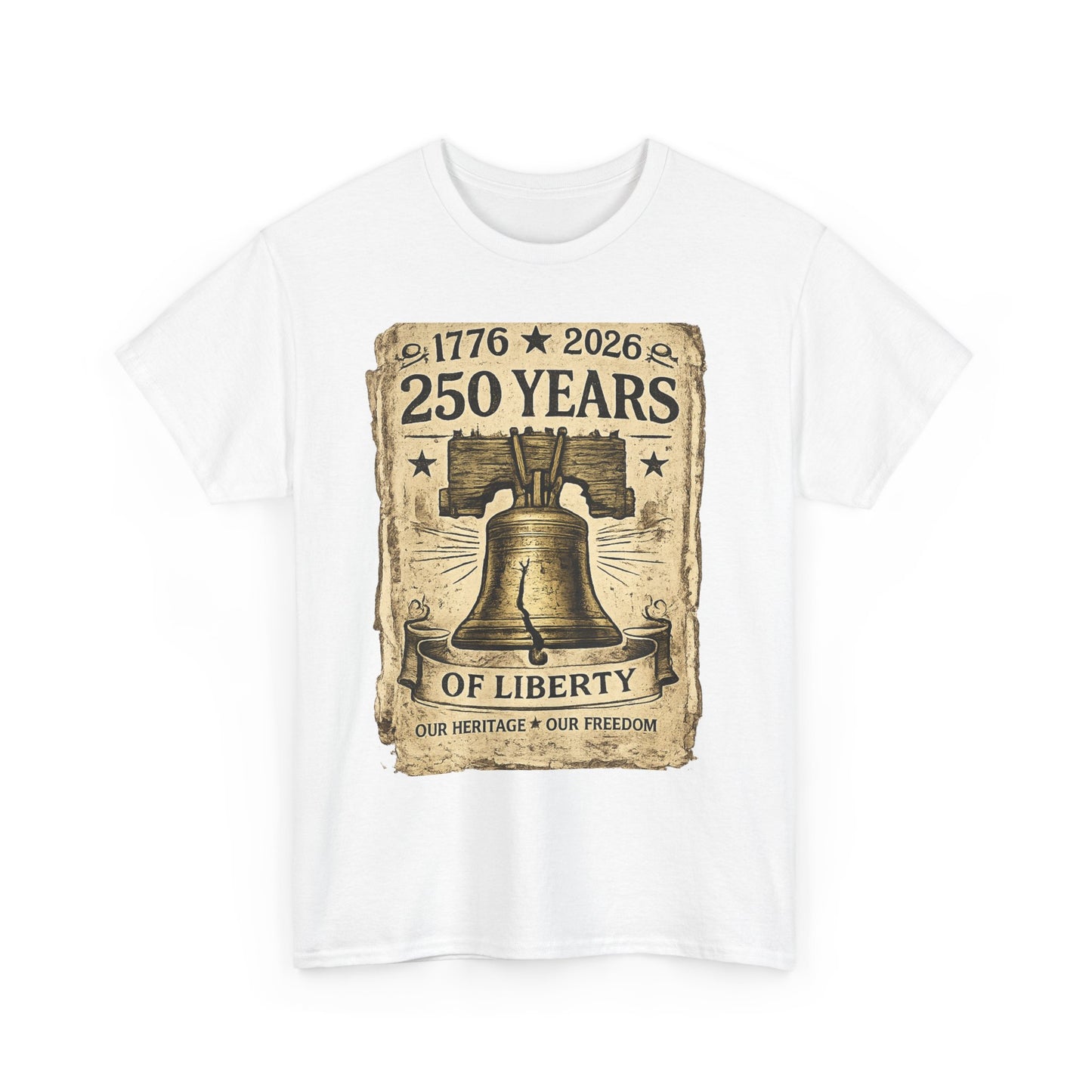 250 Years of Liberty T-Shirt — 1776–2026 Bicentennial Liberty Bell Tee