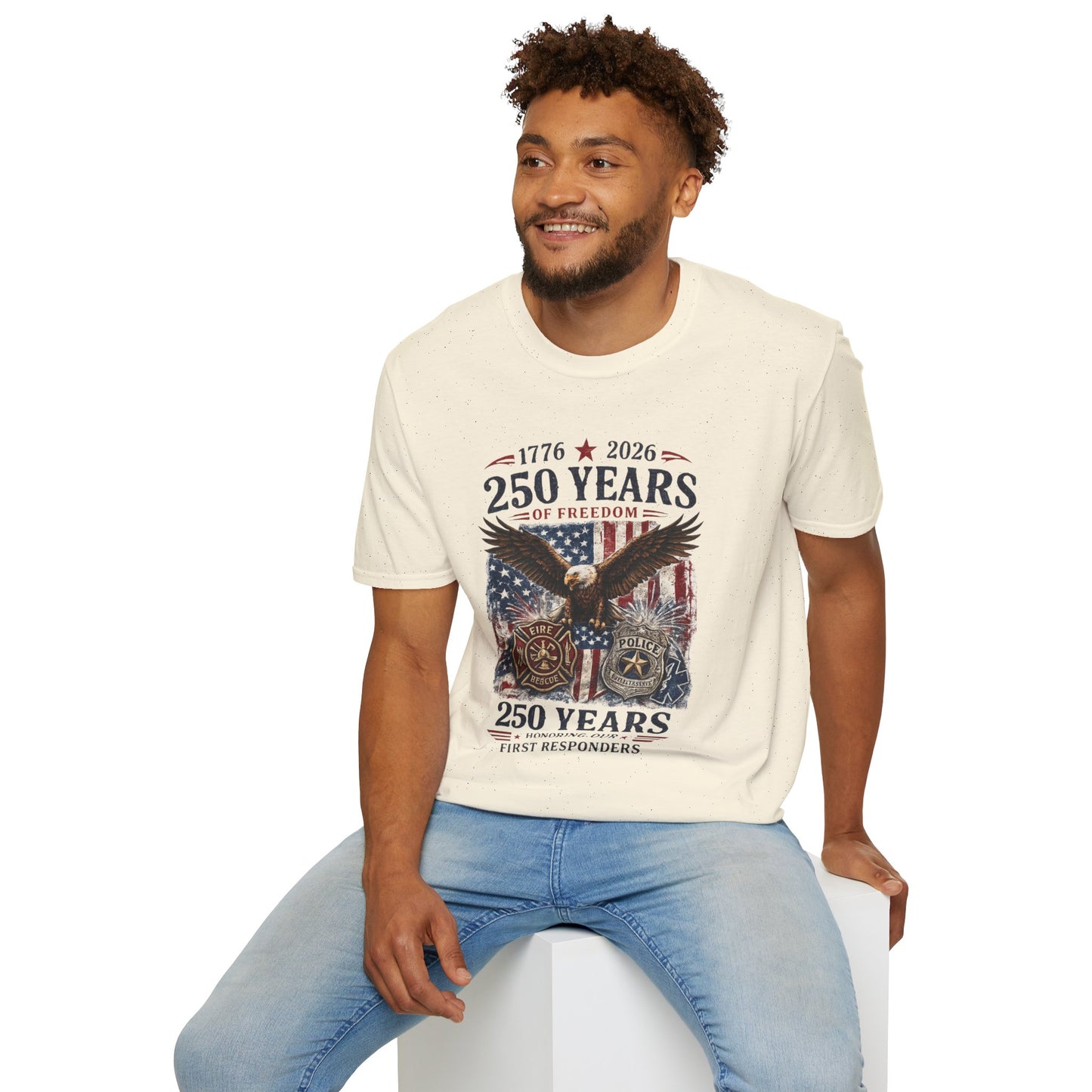 250 Years of Freedom Eagle T-Shirt — 1776–2026 Patriotic Anniversary Tee