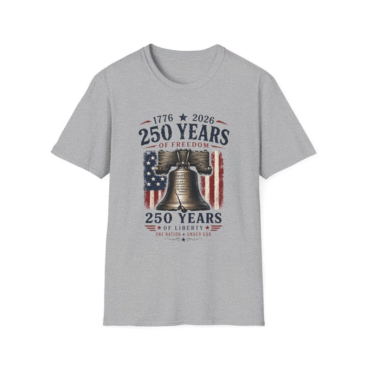 250 Years of Freedom T-Shirt — 1776–2026 Liberty Celebration Tee