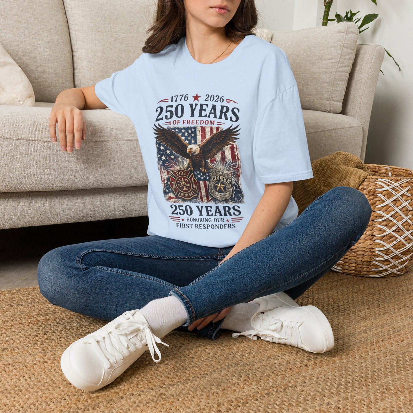 250 Years of Freedom Eagle T-Shirt — 1776–2026 Patriotic Anniversary Tee