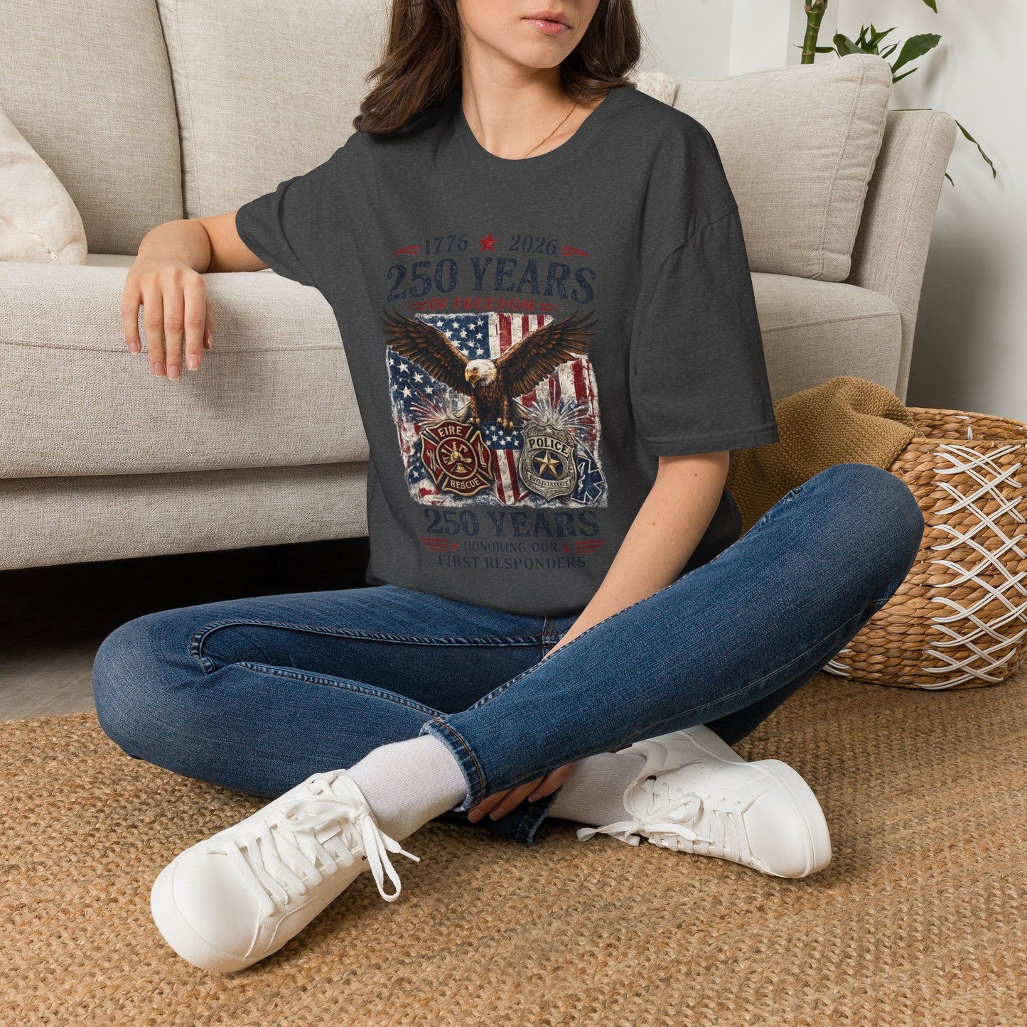 250 Years of Freedom Eagle T-Shirt — 1776–2026 Patriotic Anniversary Tee