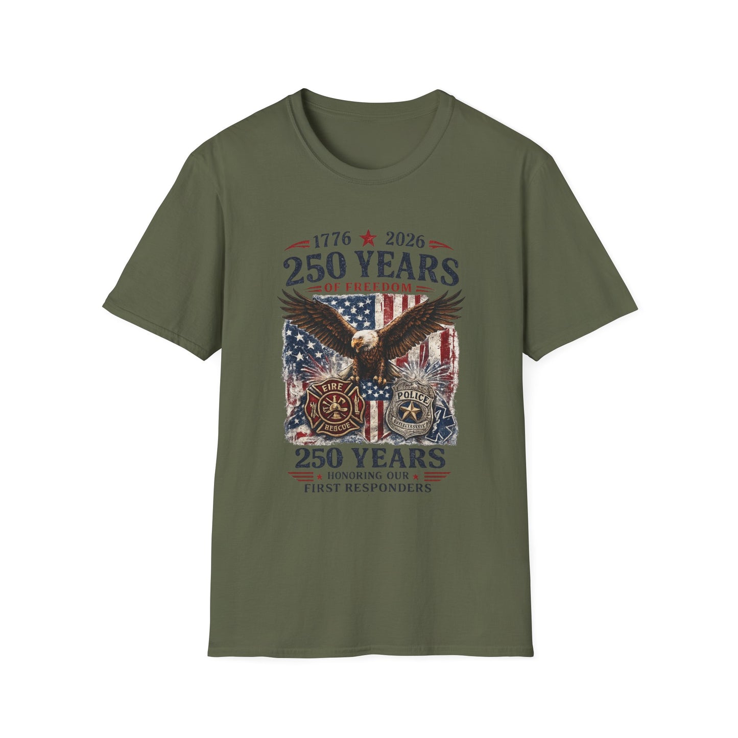 250 Years of Freedom Eagle T-Shirt — 1776–2026 Patriotic Anniversary Tee