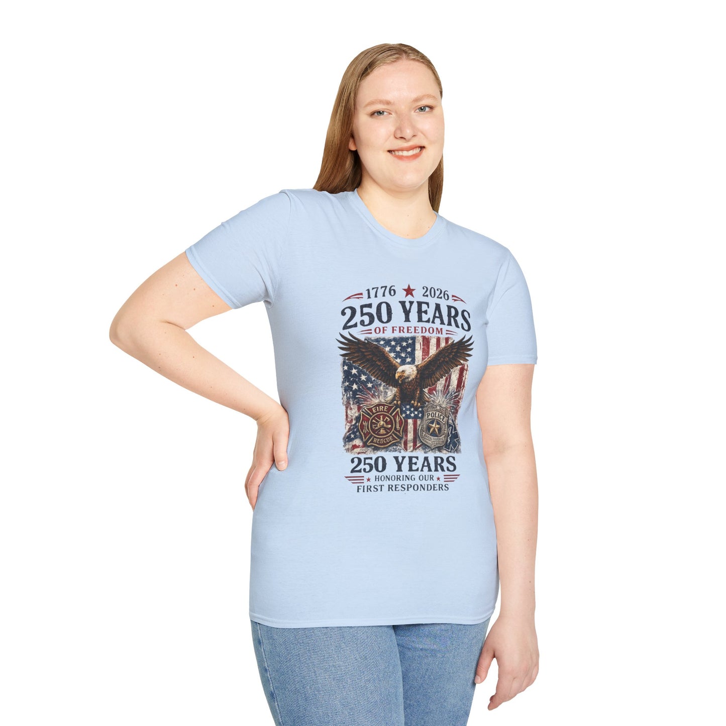 250 Years of Freedom Eagle T-Shirt — 1776–2026 Patriotic Anniversary Tee