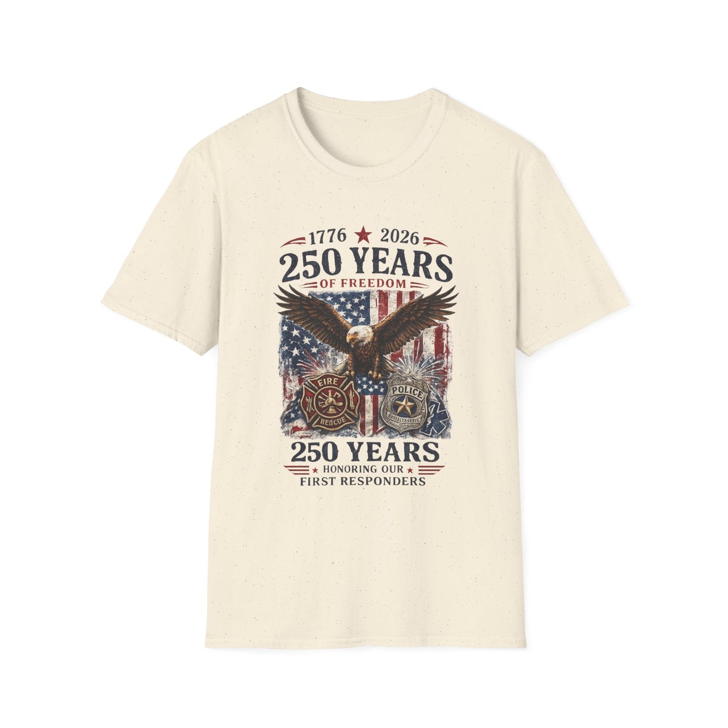 250 Years of Freedom Eagle T-Shirt — 1776–2026 Patriotic Anniversary Tee