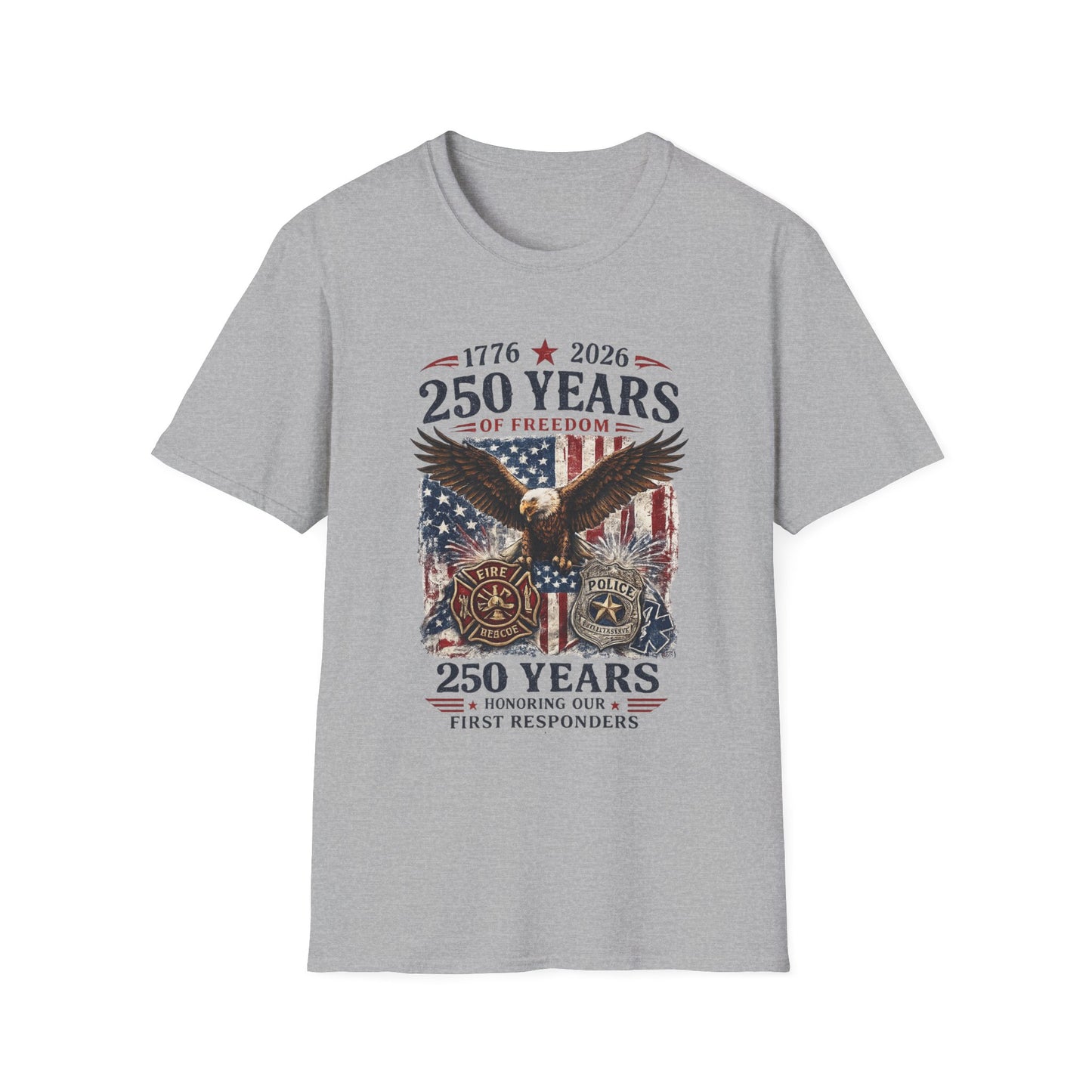 250 Years of Freedom Eagle T-Shirt — 1776–2026 Patriotic Anniversary Tee