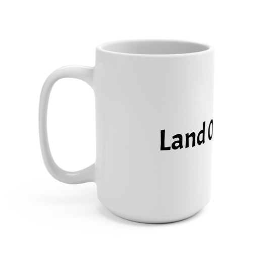 Land of the Free 15oz Ceramic Mug — Patriotic American Flag Coffee Cup