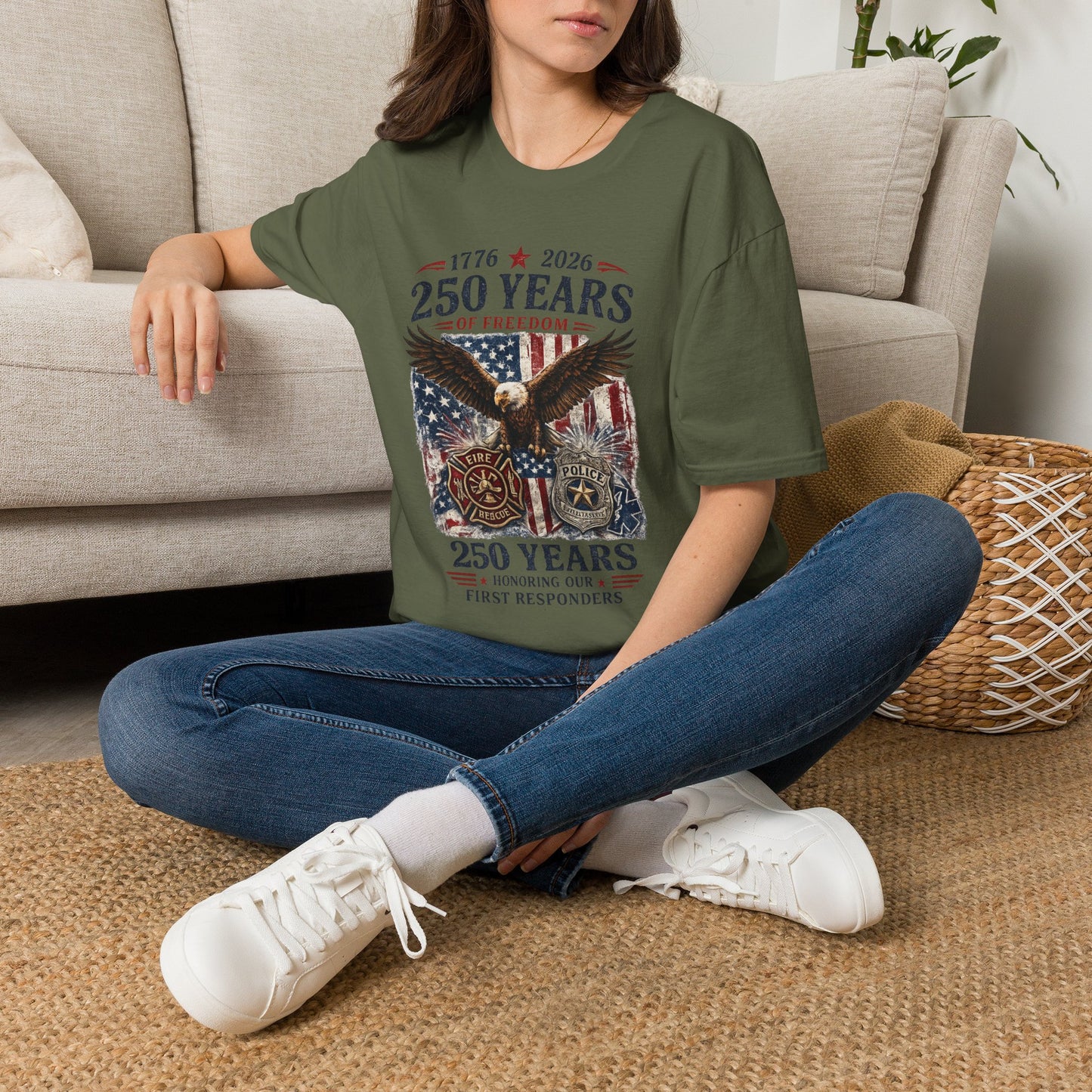 250 Years of Freedom Eagle T-Shirt — 1776–2026 Patriotic Anniversary Tee