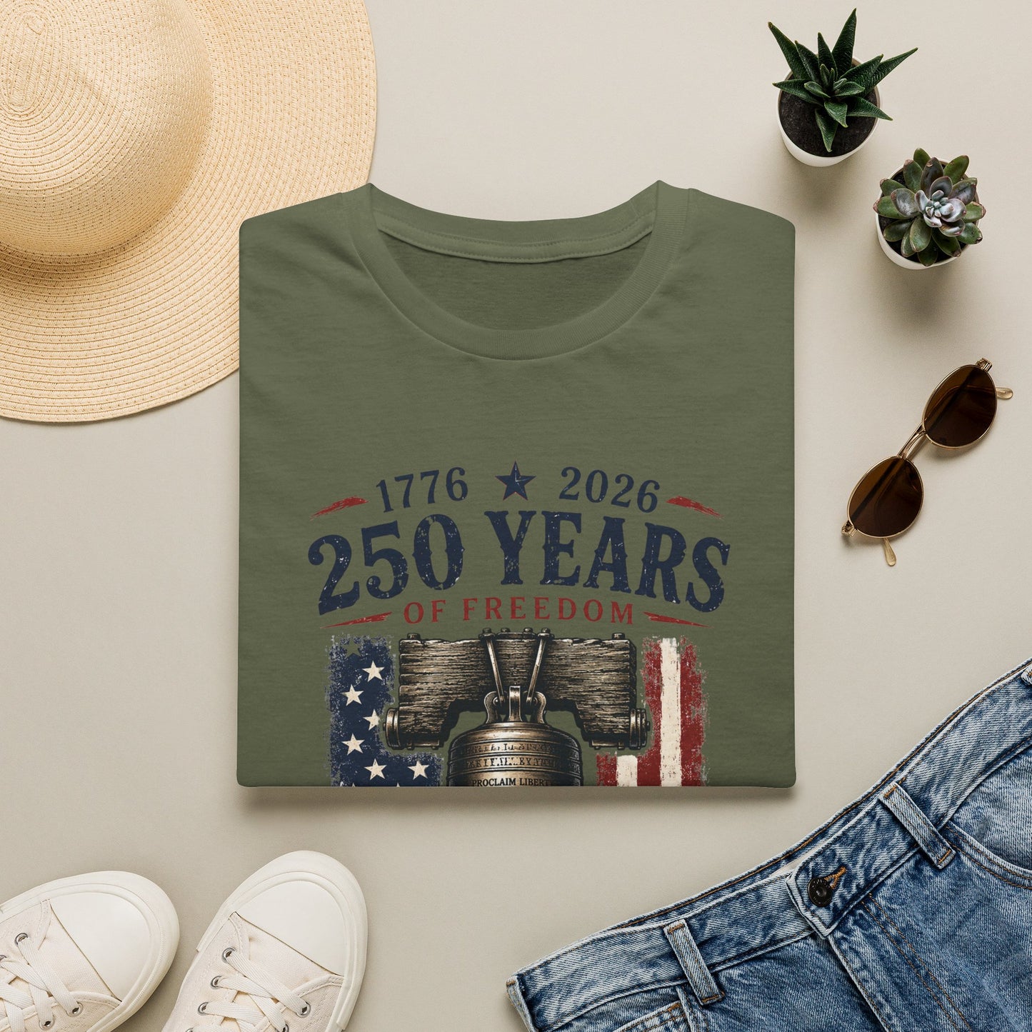 250 Years of Freedom T-Shirt — 1776–2026 Liberty Celebration Tee
