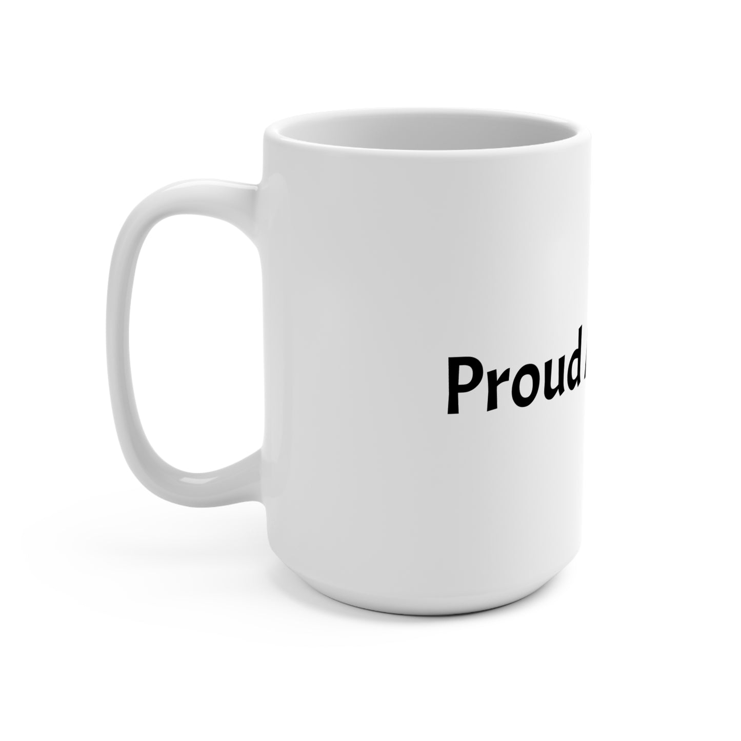 Proud American 15oz Coffee Mug — Patriotic USA Flag Gift