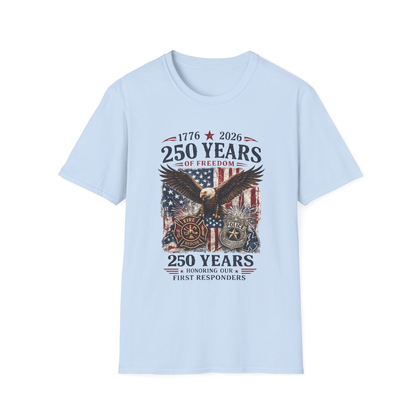 250 Years of Freedom Eagle T-Shirt — 1776–2026 Patriotic Anniversary Tee